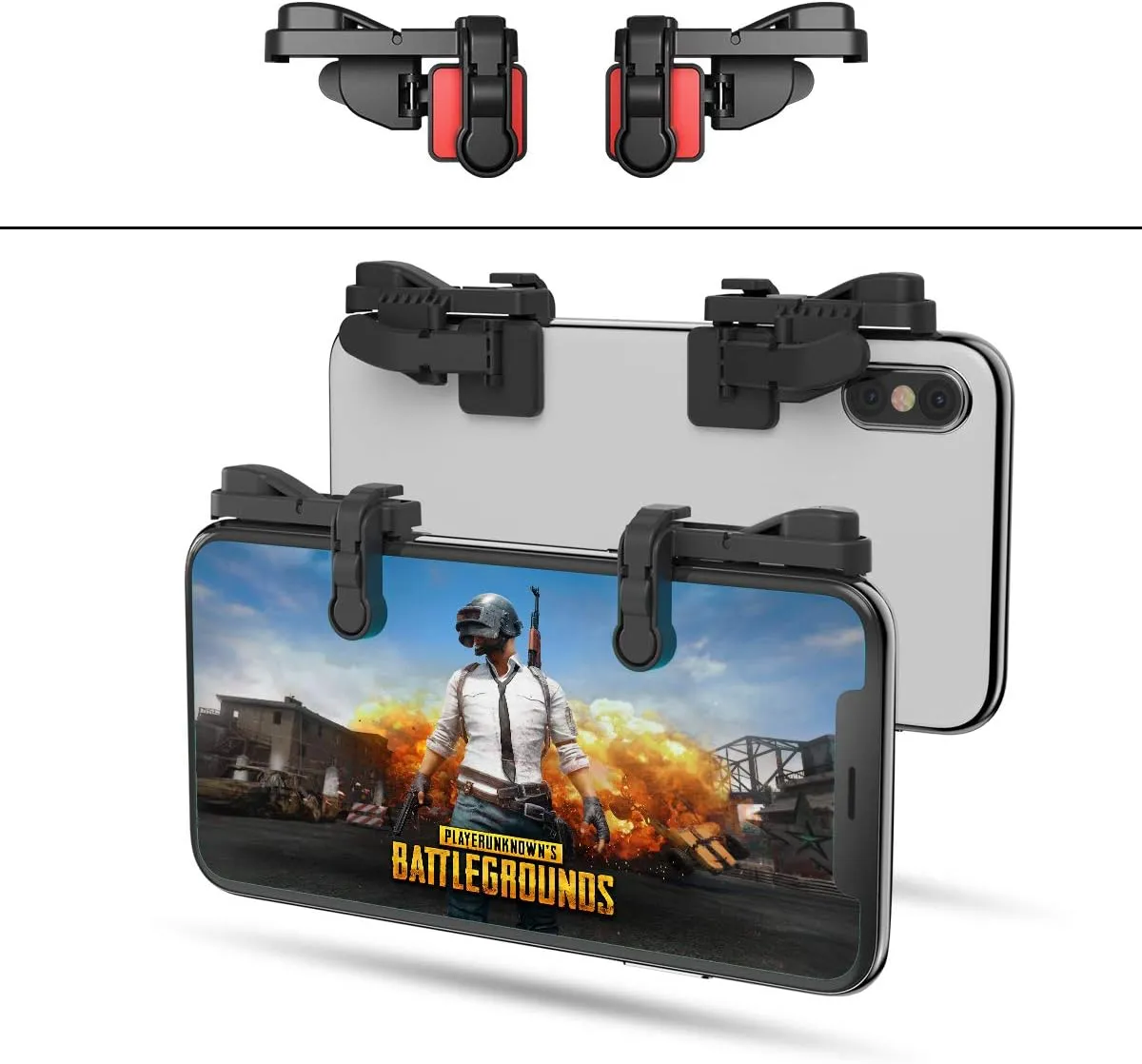 【1 Pair】 Z108 Mobile Gaming Controller Compatible with PUBG Mobile/Fortnitee Mobile/Call of Duty Mobile, Sensitive Shoot and Aim Trigger L1R1 Compatible with Android & iPhone