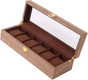 1 PC Box Watch Storage Box Display Case Lockable Watch Storage Case Silver Para with Holder Case Watch Organizer Storage Organizer Practical Storage Container Wooden