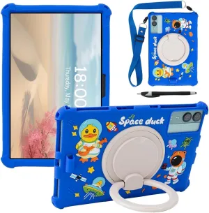11-inch Android Tablet Case - Universal Cute Cartoon Case for ApoloSign/DOOGEE/Blackview/PRITOM/ECOPAD/AOCWEI/TECLAST 11-inch Tablets (Navy Blue Space)