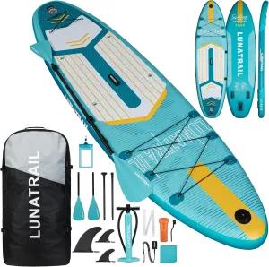【11'×34"】 Extra Long/Extra Wide Premium Inflatable Stand Up Paddle Board (SUP) – Portable & Lightweight for Yoga, Surfing, Family Fun | Complete Kit with Paddle, Pump, Bag | Durable Design