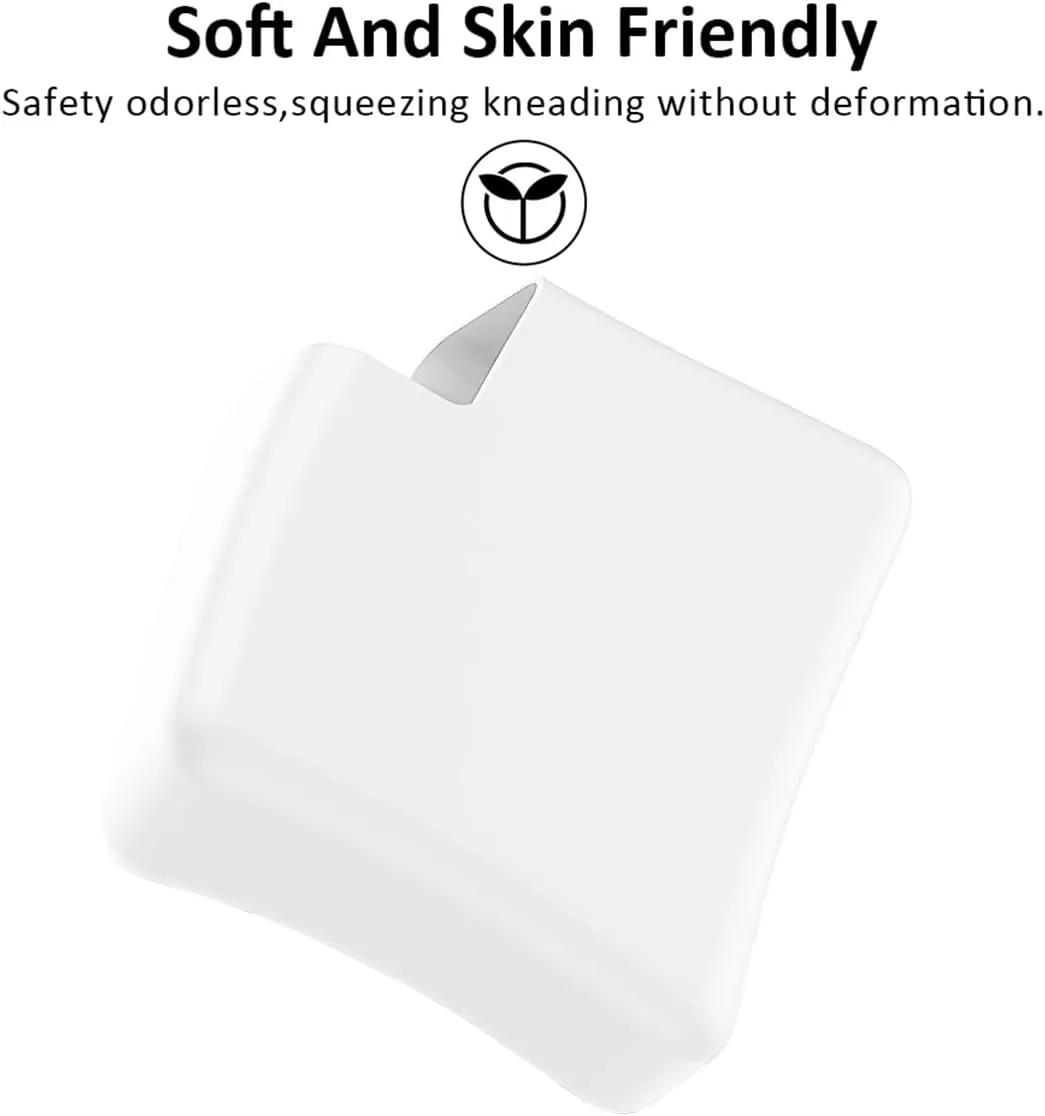 140W Soft Silicone Power Adapter Sleeve Case for 2021 2022 2023 2024 MacBook Pro 16 inch A2485 M1 A2780 M2 A2991 M3 A3186 A3403 M4 Pro/Max Chip Charger Protective Cover (140W), White