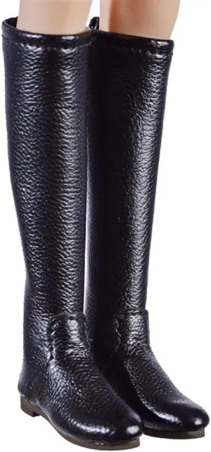 1/6 Scale Female Soldier Model Figure Doll Shoes Flat Boots SR29 for 12" Movable Doll Action Figure，Doll Miniatures Accessories Doll(Black)