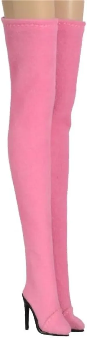1/6 Scale Female Soldier Model Figure Doll Shoes High Heeled Boots Y71 for 12" Movable Doll Action Figure，Doll Miniatures Accessories Doll(Pink)