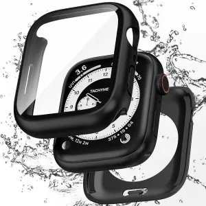 2 in 1 Waterproof Case and Sport Band Compatible with Apple Watch Series 10 Screen Protector 46mm 360 Protective Glass Face Cover Hard PC Bumper   Back Frame for iWatch Accessories