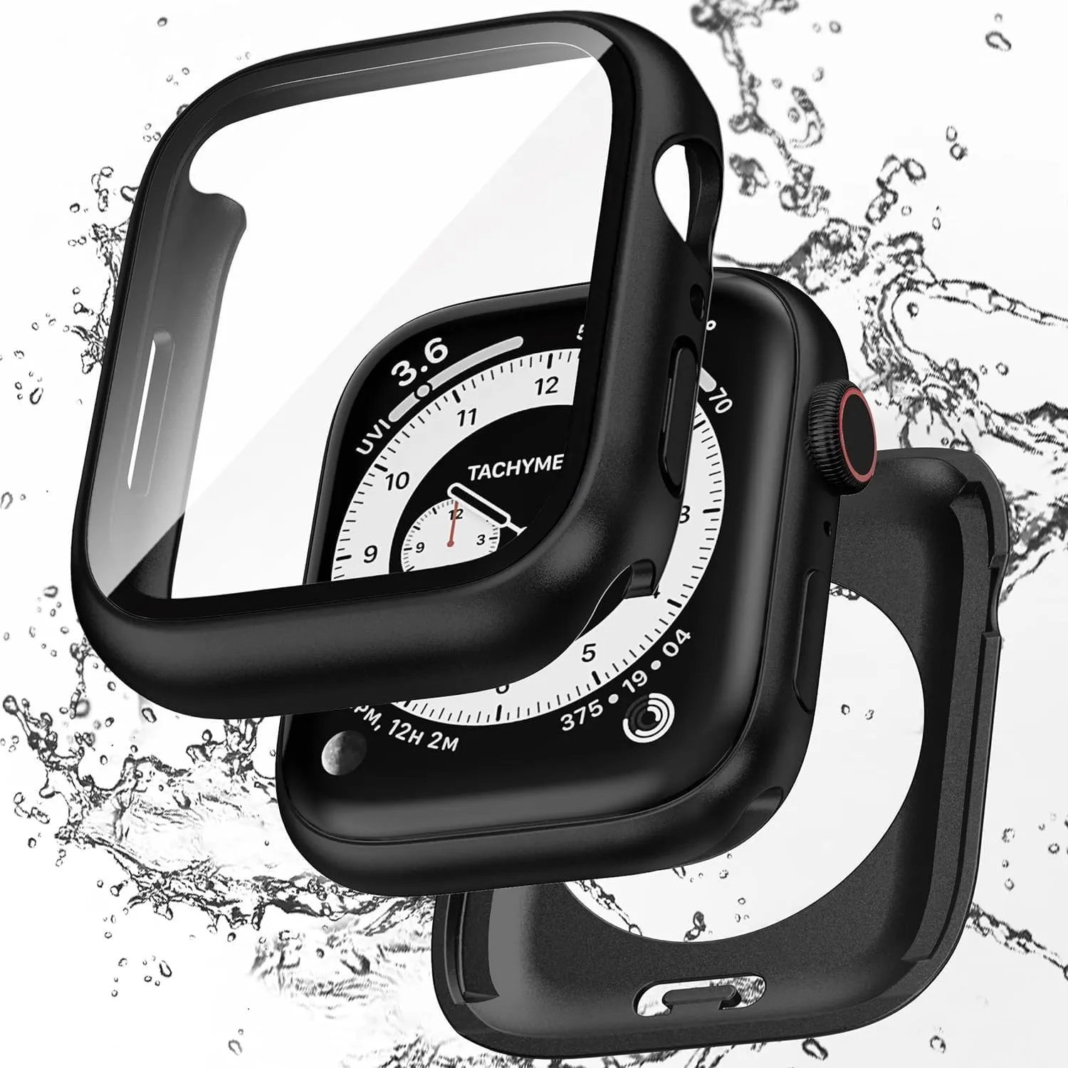 2 in 1 Waterproof Case and Sport Band Compatible with Apple Watch Series 10 Screen Protector 46mm 360 Protective Glass Face Cover Hard PC Bumper   Back Frame for iWatch Accessories