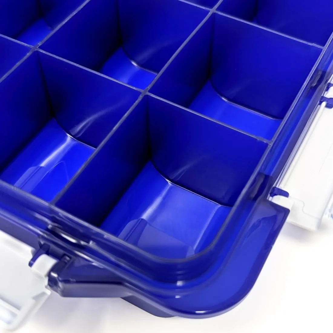20 Compartment UV Protected Large Cobalt Blue Pill Case with Airtight Seal, Spill Proof, Silicone Gasket Waterproof Med Box with Medication Map (Cobalt Blue, 20 Compartment - 2 Pack)