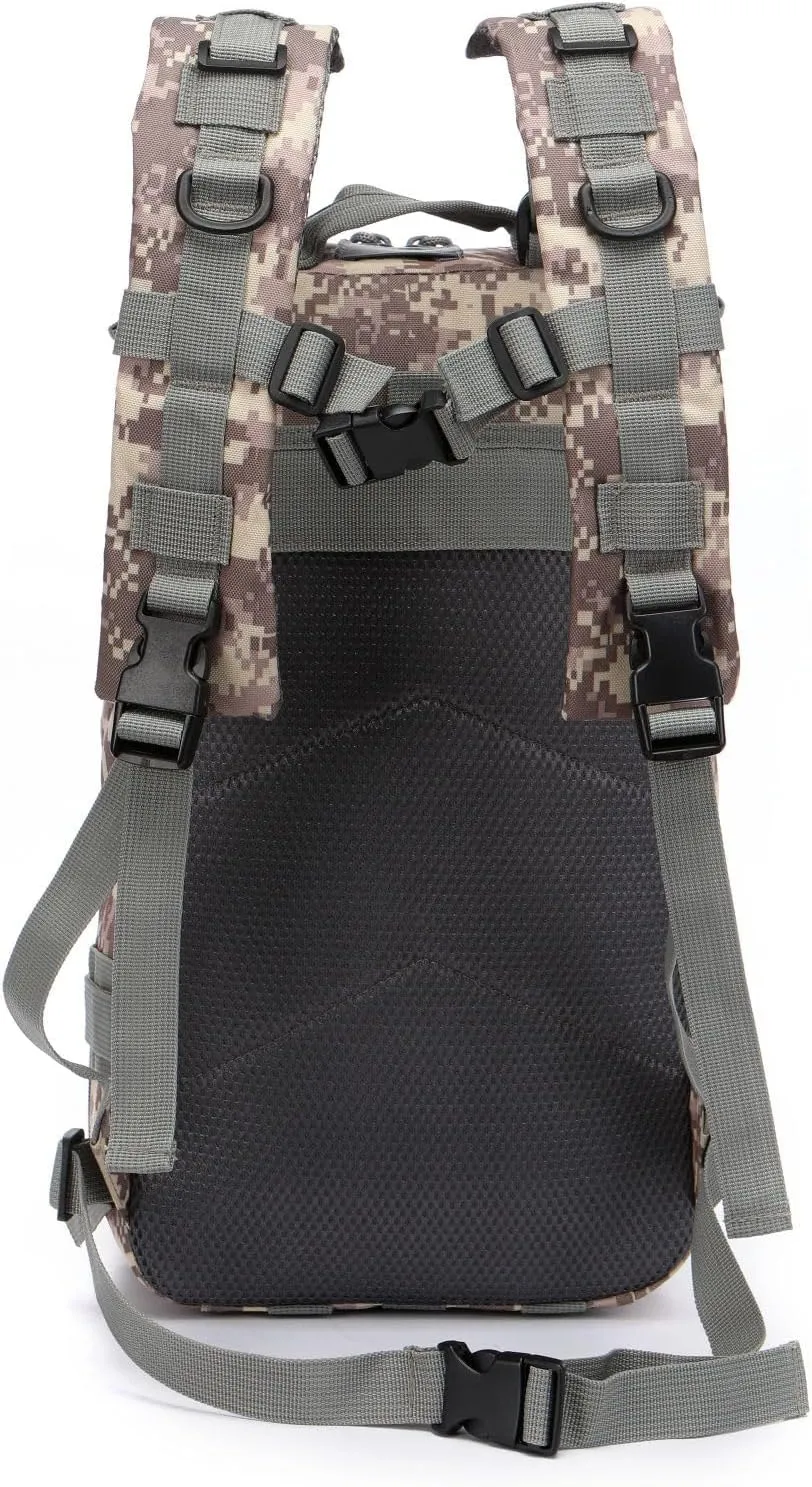20 Liters Sturdy Nylon Waterproof Fishing Hunting Backpack Outdoor Military Tactical Sports Hiking Daypacks (ACU)