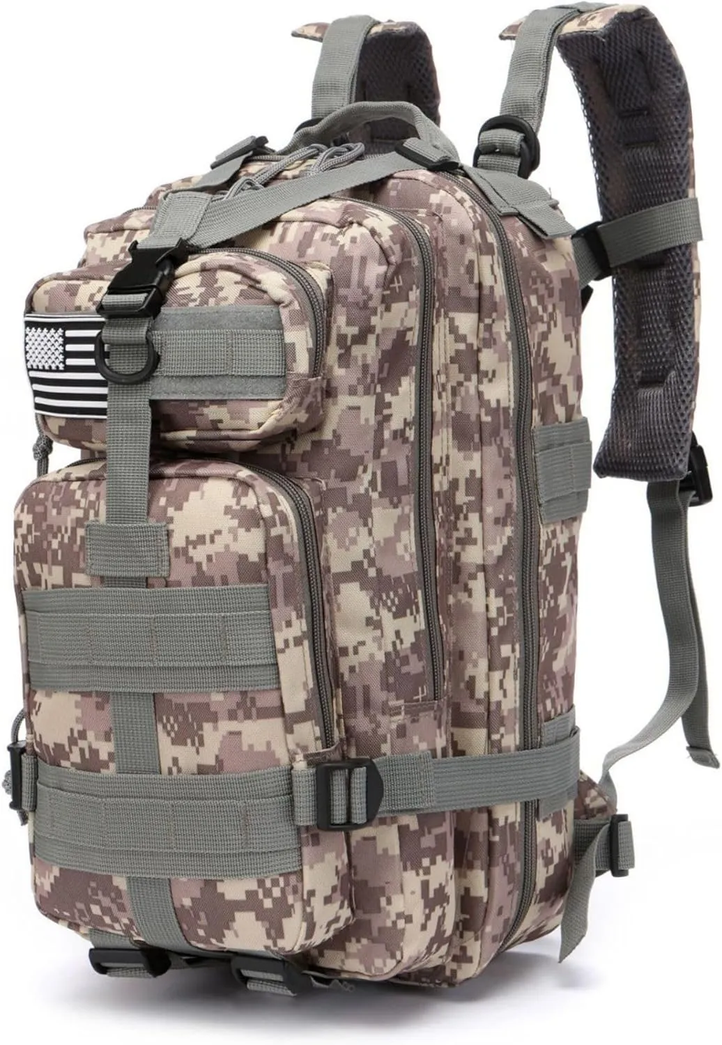 20 Liters Sturdy Nylon Waterproof Fishing Hunting Backpack Outdoor Military Tactical Sports Hiking Daypacks (ACU)