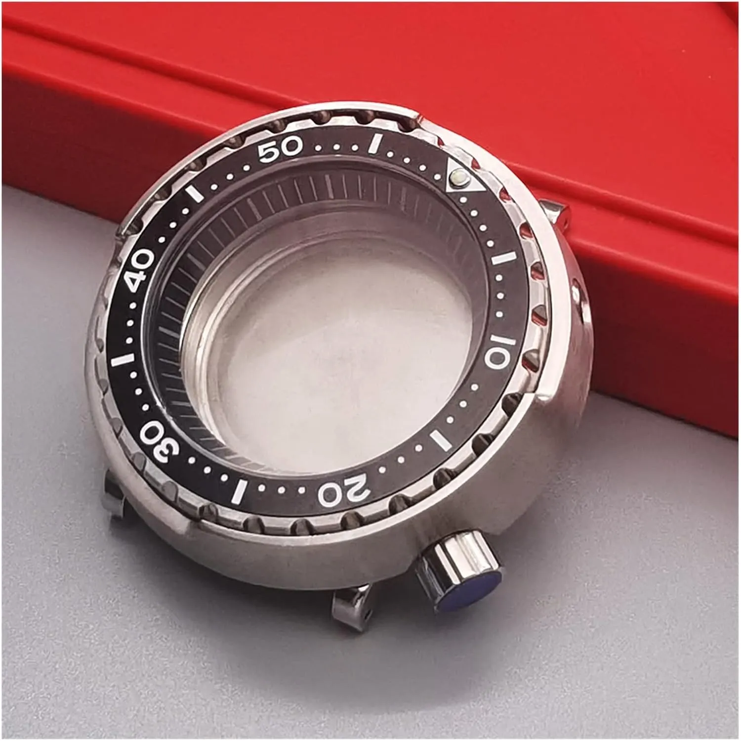 20ATM WaterProof Silver Tuna Can Dive Watch Case Sapphire Crystal Case compatible with Seiko NH35 NH36 Movement Watch Repair watch case