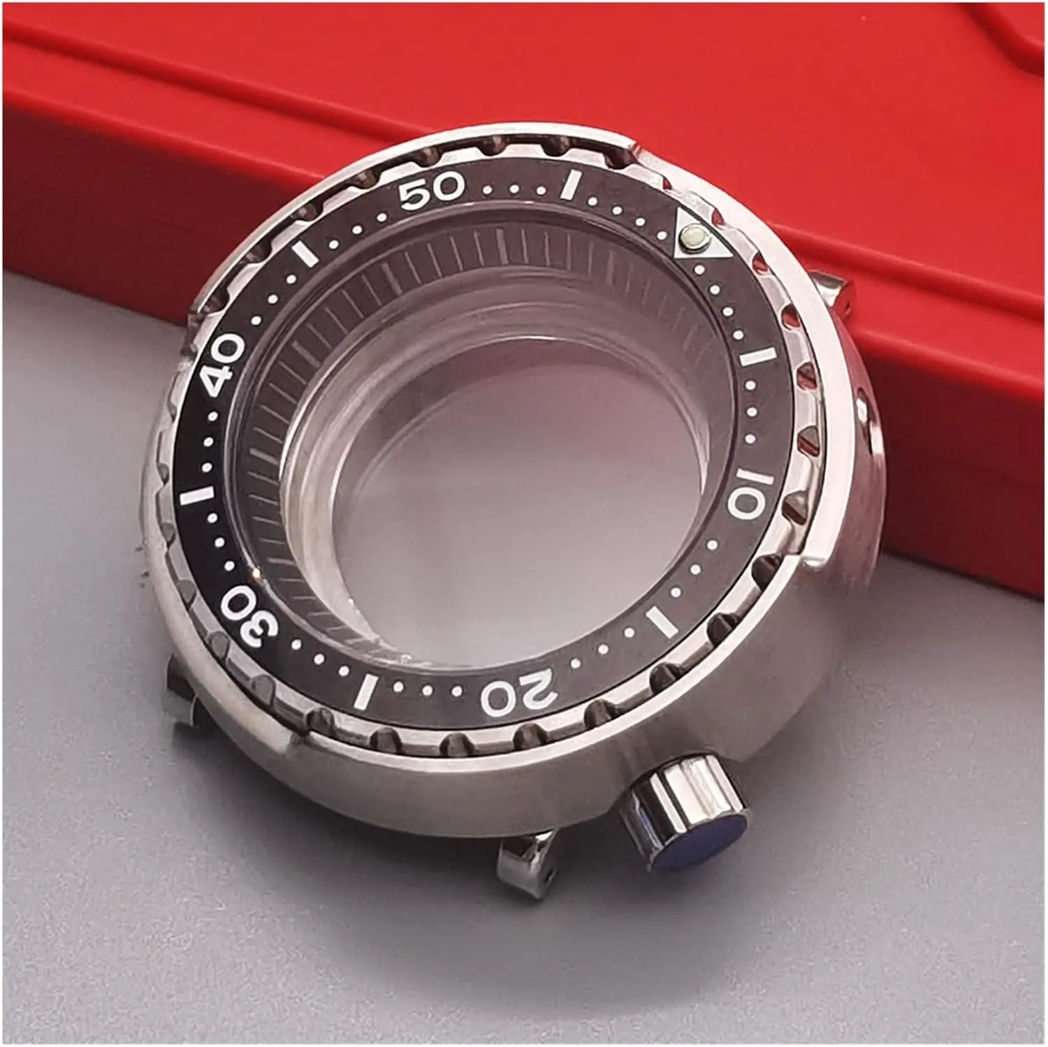 20ATM WaterProof Silver Tuna Can Dive Watch Case Sapphire Crystal Case compatible with Seiko NH35 NH36 Movement Watch Repair watch case