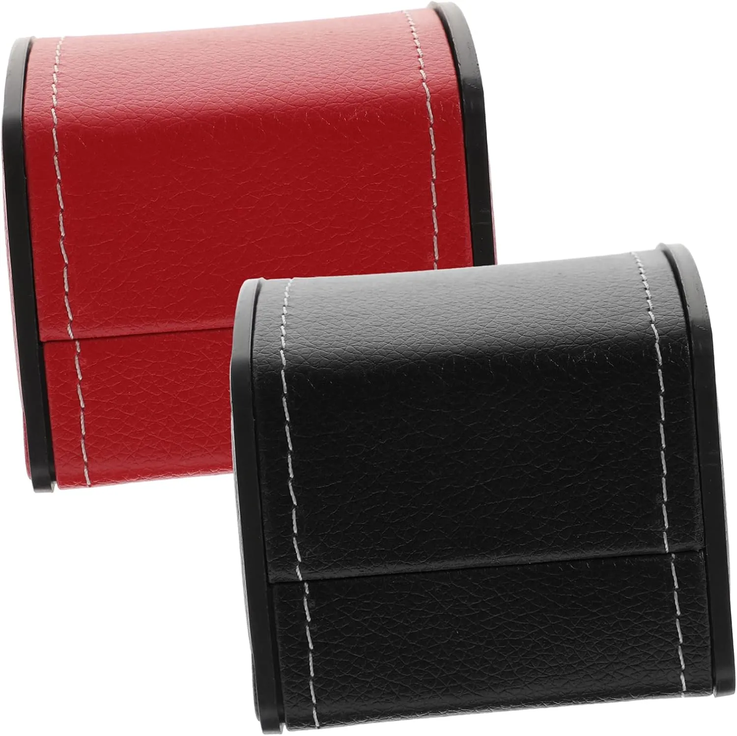 2pcs Elegant Pu Watch Box Portable Display Case for Men Mechanical Watches Stylish Jewelry Storage Organizer for Travel and Daily Use