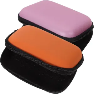 2pcs Shockproof Mini Bag Travel Cords Case HDD Storage Protective Bag Hard Case Hard Drive Cover Earphone Case Travel Flash Disk Holder Mobile Hard Disk Case for HDD Aluminum Alloy