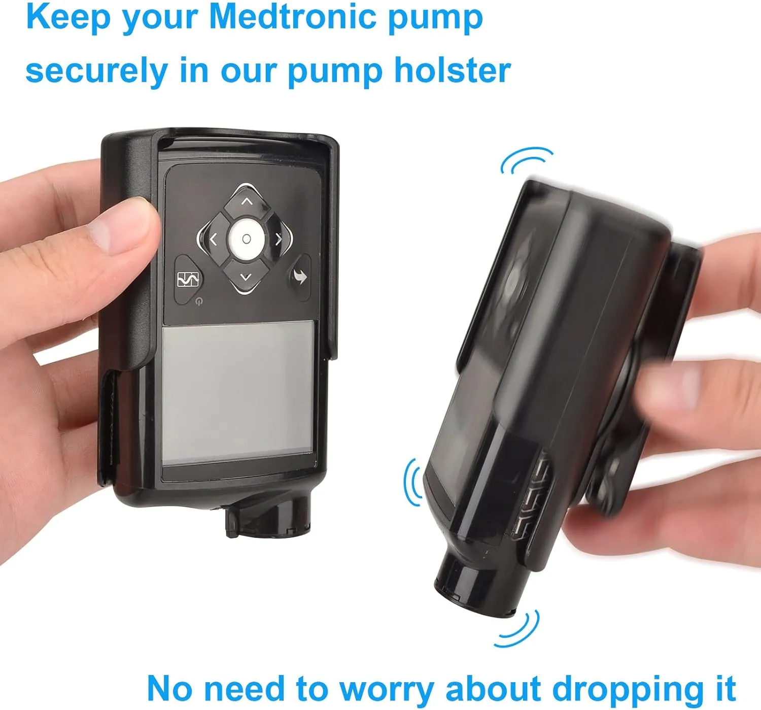 360° Rotating Insulin Pump Holder Fit for Medtronic MiniMed 780G, 670G, 770G, 630G, 640G Pumps,Insulin Pump Case Clip for Medtronic 780g Accessories,Suitable for Diabetes Insulin Management (Black)