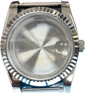 36MM Stainless Steel Watch Case Mineral Glass Mirror Case Cover Shell For 8215/2813/8205/8200 Mechanical Watch Movement watch case