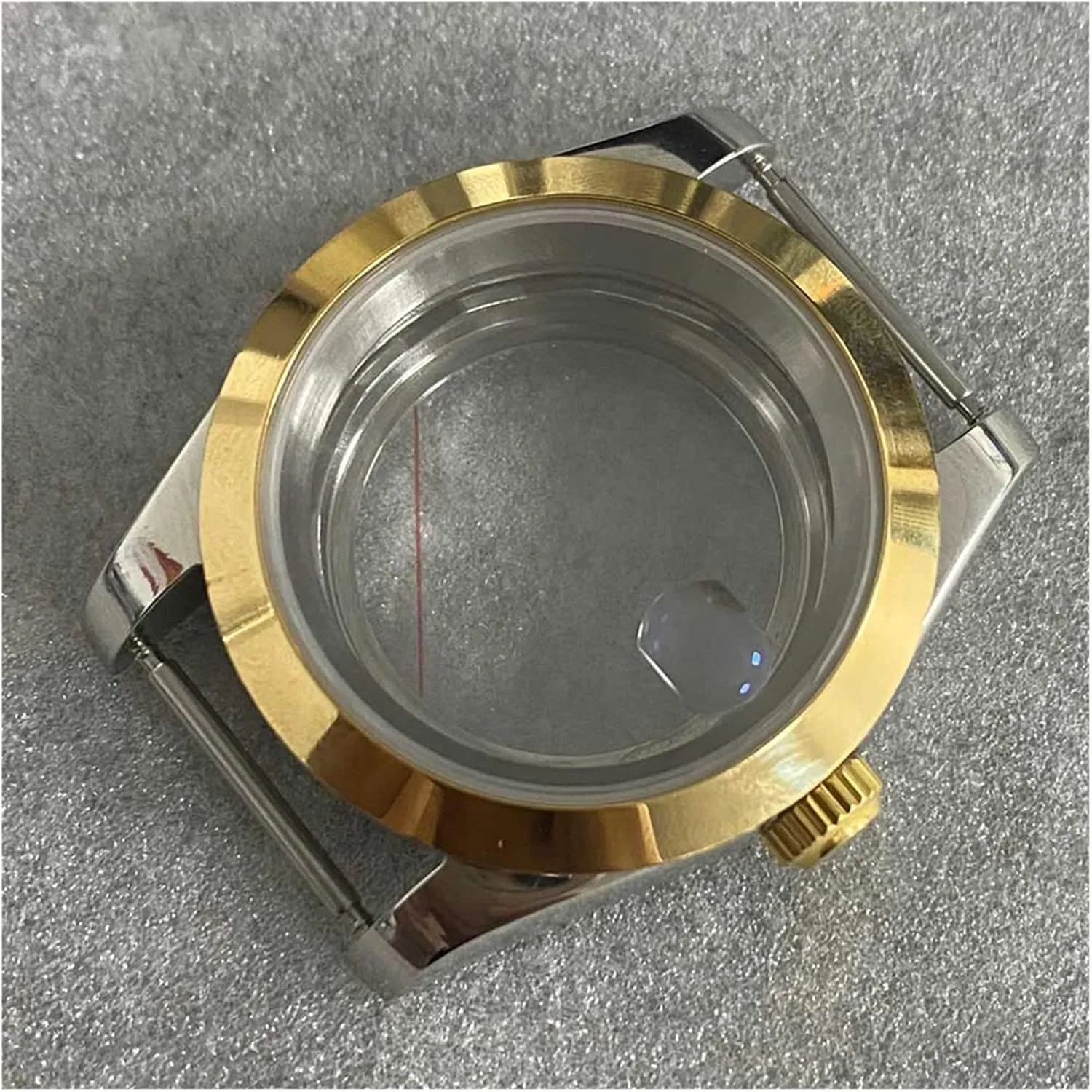 39MM Transparent Bottom Watch Case Sapphire Glass Watch Case Cover Kits For NH35/NH36/4R Movement watch case