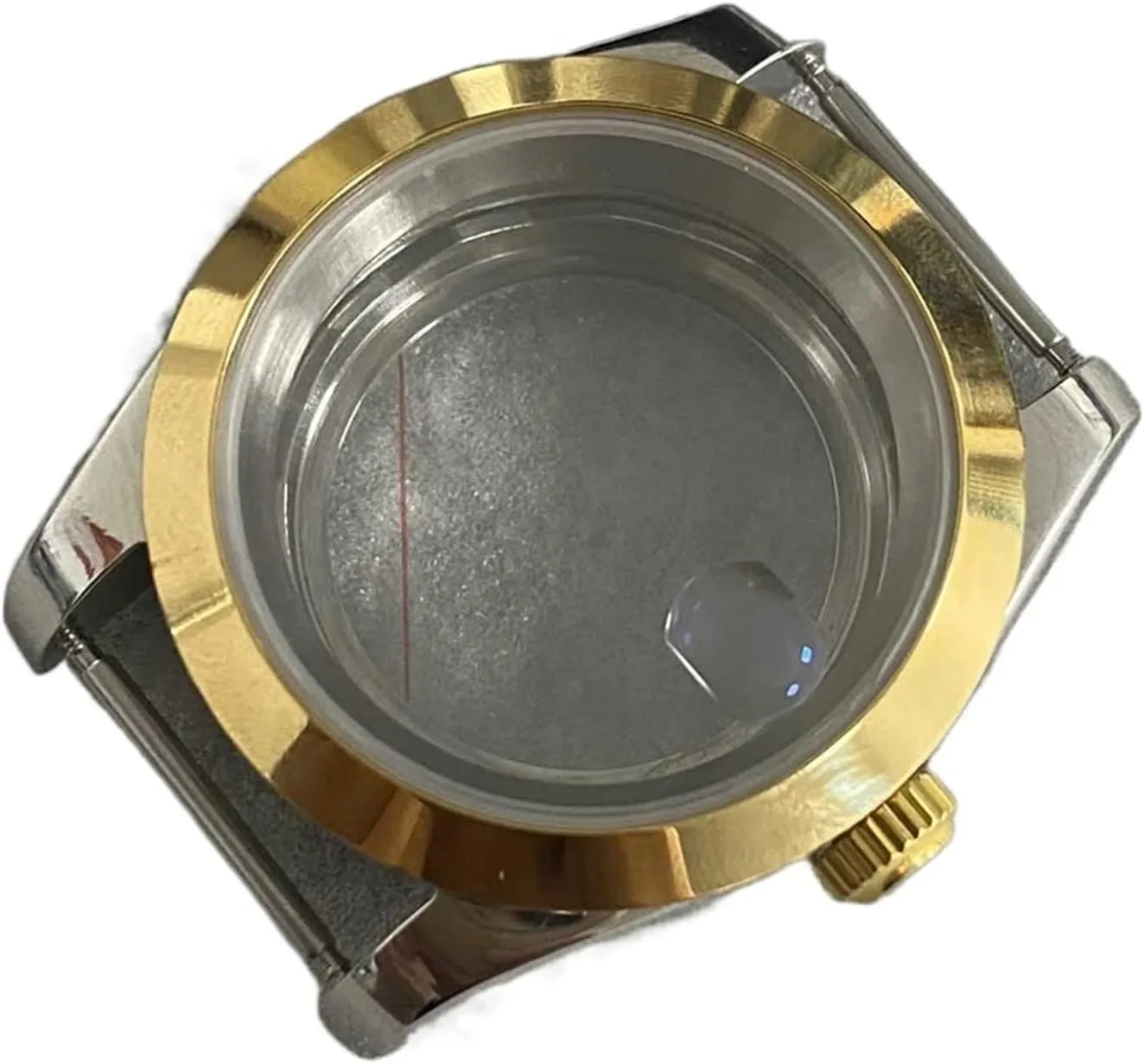 39MM Transparent Bottom Watch Case Sapphire Glass Watch Case Cover Kits For NH35/NH36/4R Movement watch case