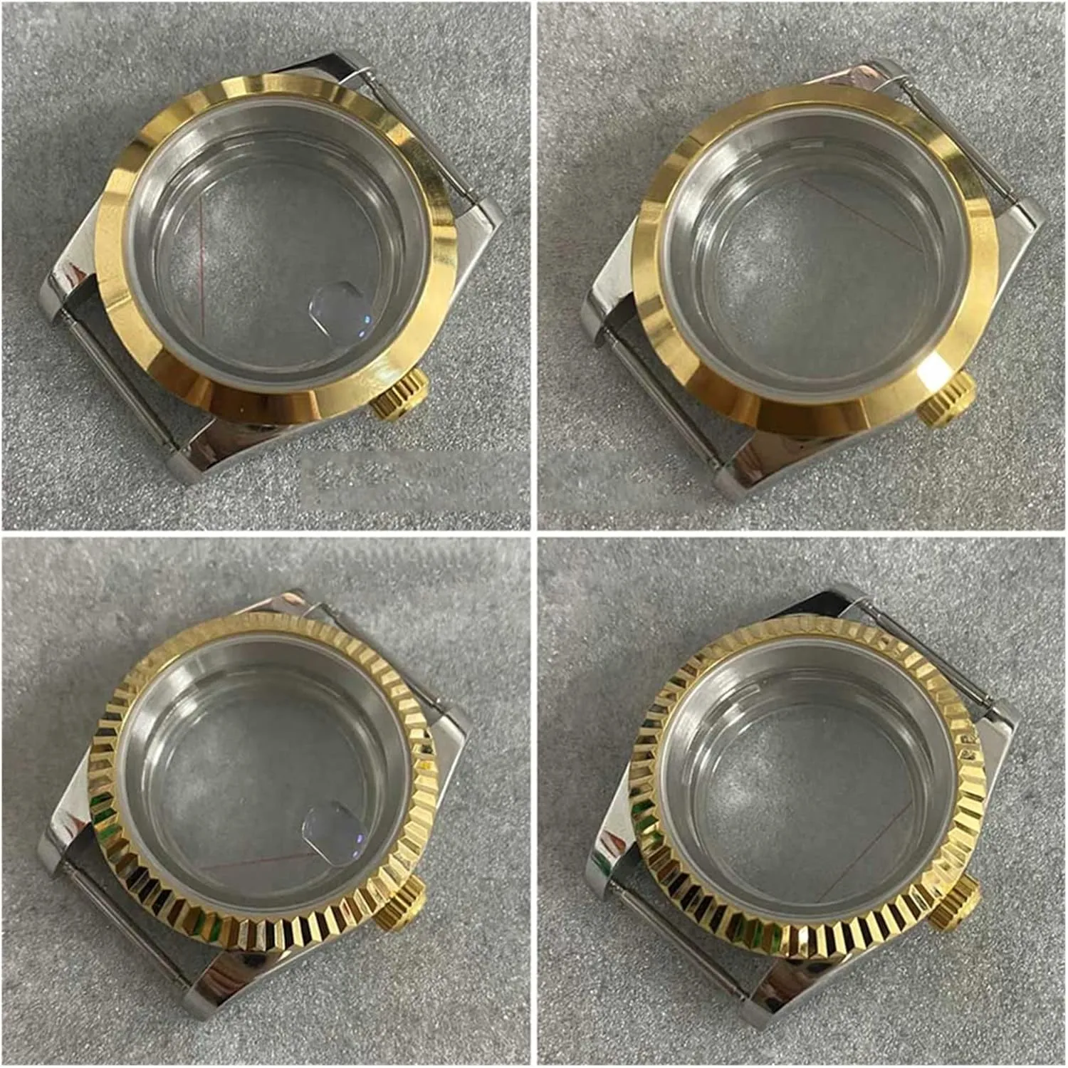 39MM Transparent Bottom Watch Case Sapphire Glass Watch Case Cover Kits For NH35/NH36/4R Movement watch case