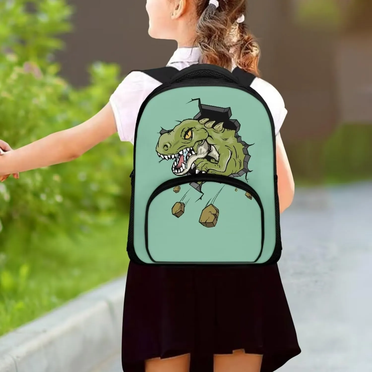 3D Cartoon Dinosaur School Bag Backpack Purse for Teen Girls Boys Bookbag Elementary Middle School Lightweight Kids Schoolbags Shoulder Bag Daypack