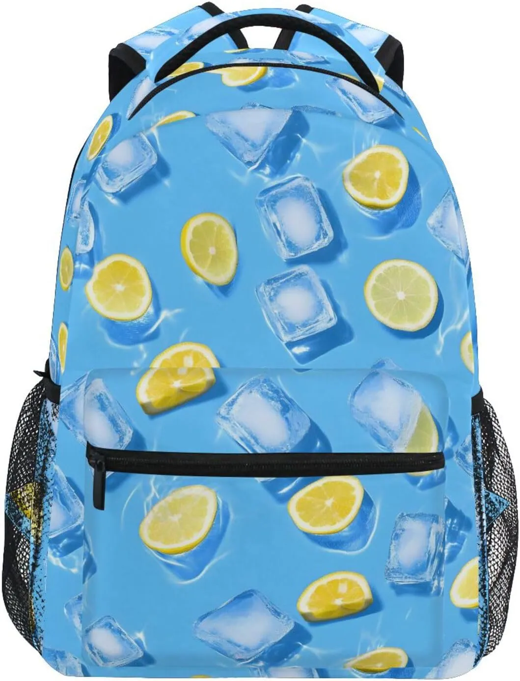 3d Lemon Slices Pattern School Kids Backpack for Boys Girls Laptop Backpack Lightweight Travel Bag for Women Men