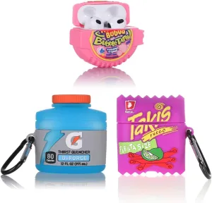 (3Pack) Case for Airpods 3rd Generation(2022), Suublg Silicone Airpods 3 Case Protective Cover with Cute Funny Skin Design, with Keychain (G BUBB Tak)