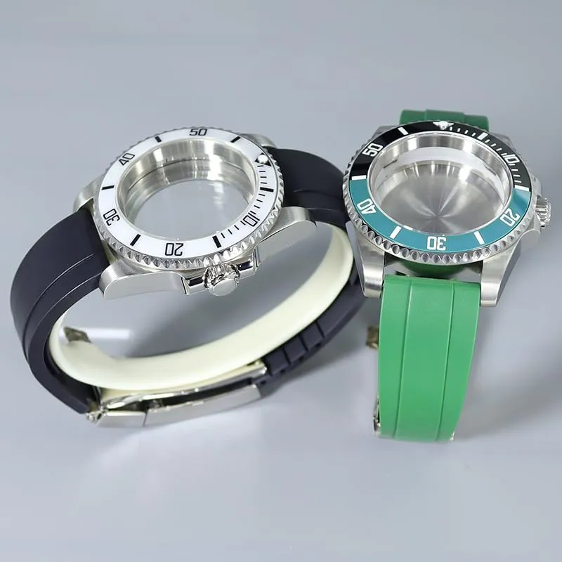 40MM Watch Case Parts Stainless Steel Vintage Mechanical Watch Case for NH34 NH35 NH36 NH38 8215 2824 Movement