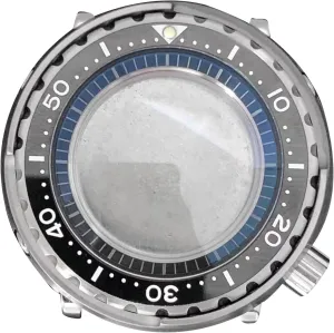 45mm Stainless Steel Watch Case Mineral Glass Mechanical Movement for NH35/NH36 DIY Part