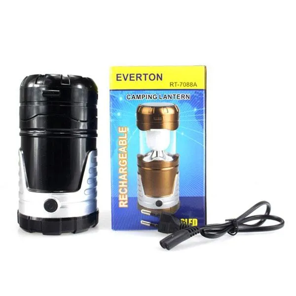 5W 600LM 6-LED 2 Modes Solar Power Flashlight Lantern Outdoor Camping Bronze