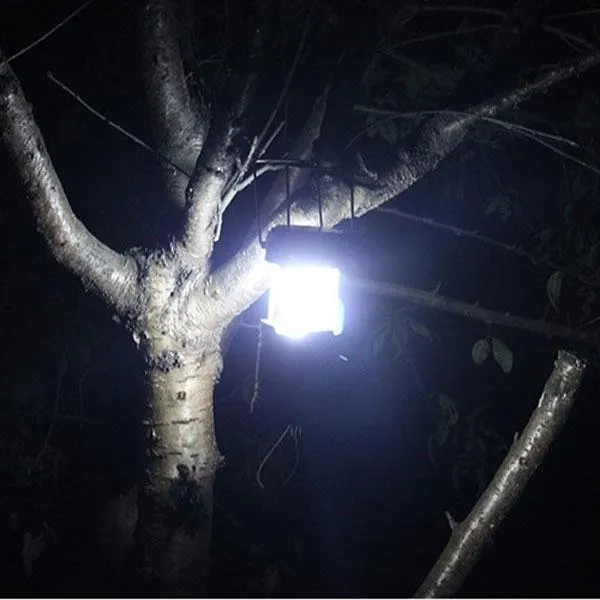 5W 600LM 6-LED 2 Modes Solar Power Flashlight Lantern Outdoor Camping Bronze