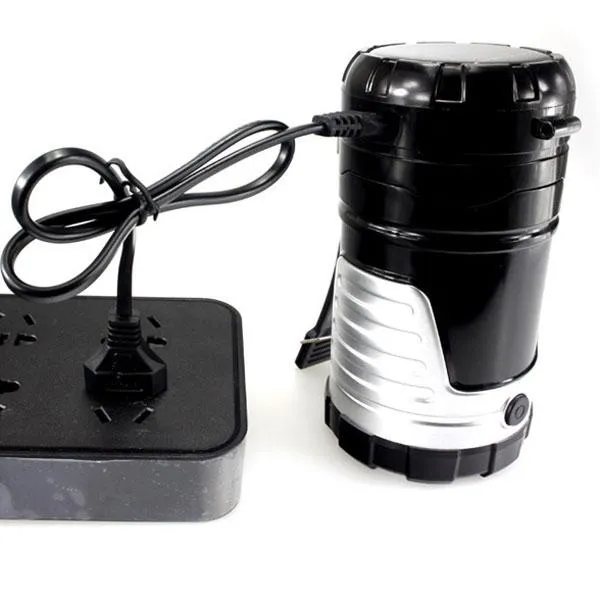 5W 600LM 6-LED 2 Modes Solar Power Flashlight Lantern Outdoor Camping Bronze