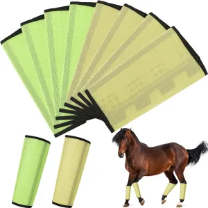 8 Pcs Mesh Fly Boots for Horse Breathable Mesh Horse Boots Protective Horse Leg Wraps Horse Leggings for Preventing Flies and Mosquitoes Bites (Light Pink, Dark Pink)