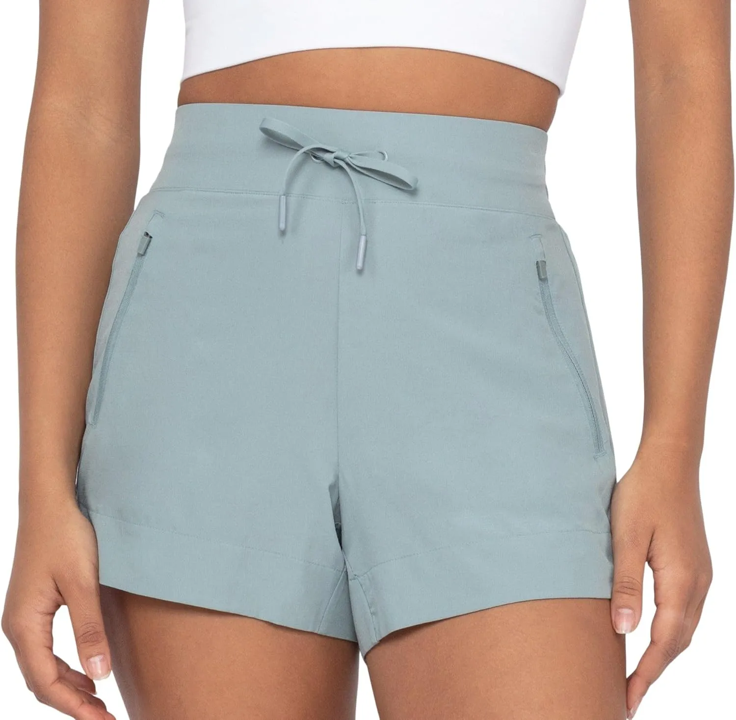 90 Degree By Reflex Stretch Woven Lightweight Walking Shorts with Side Pockets