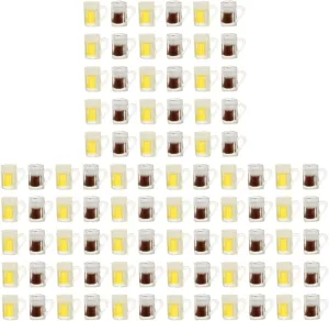 90 Pcs Resin Beer Bottle DIY Dollhouse Craft Resin Beer Cup Miniature Beer Craft Miniatures Beer Decor Mini Beer Models Miniature Accessories Resin Beer Models Resin Beer Charms