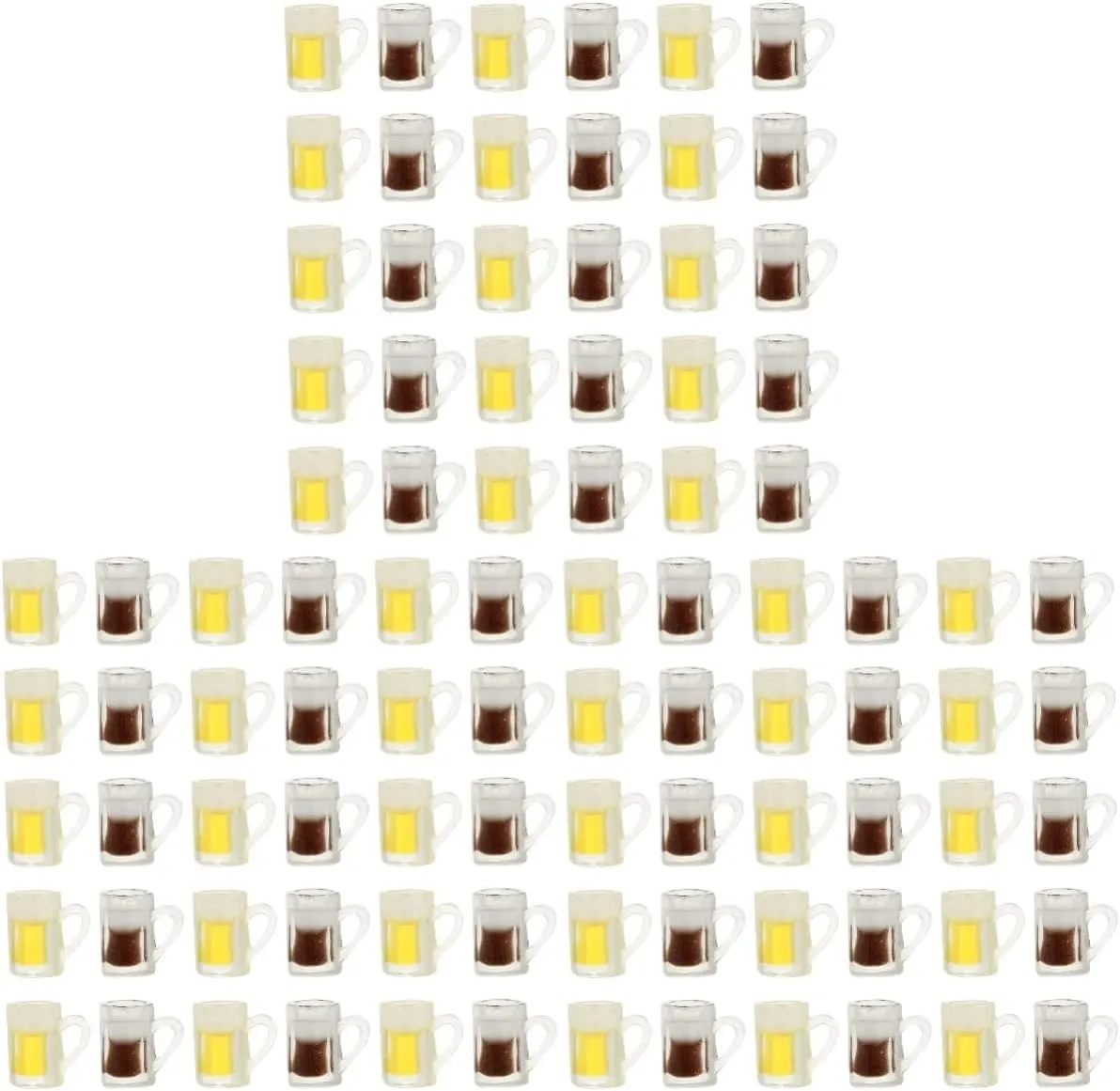 90 Pcs Resin Beer Bottle DIY Dollhouse Craft Resin Beer Cup Miniature Beer Craft Miniatures Beer Decor Mini Beer Models Miniature Accessories Resin Beer Models Resin Beer Charms