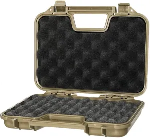 A&N Gun Pistol Handgun Firearm Revolver Hard Durable Portable Lockable Case Safe - Black Red Tan