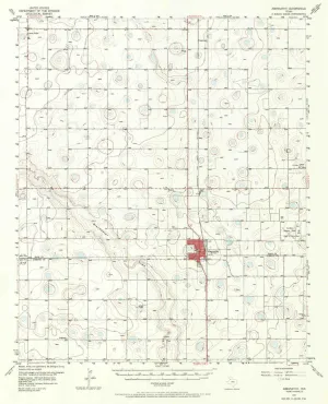 Abernathy TX topo map, 1:62500 Scale, 15 X 15 Minute, Historical, 1957, Updated 1971, 20.6 x 16.6 in