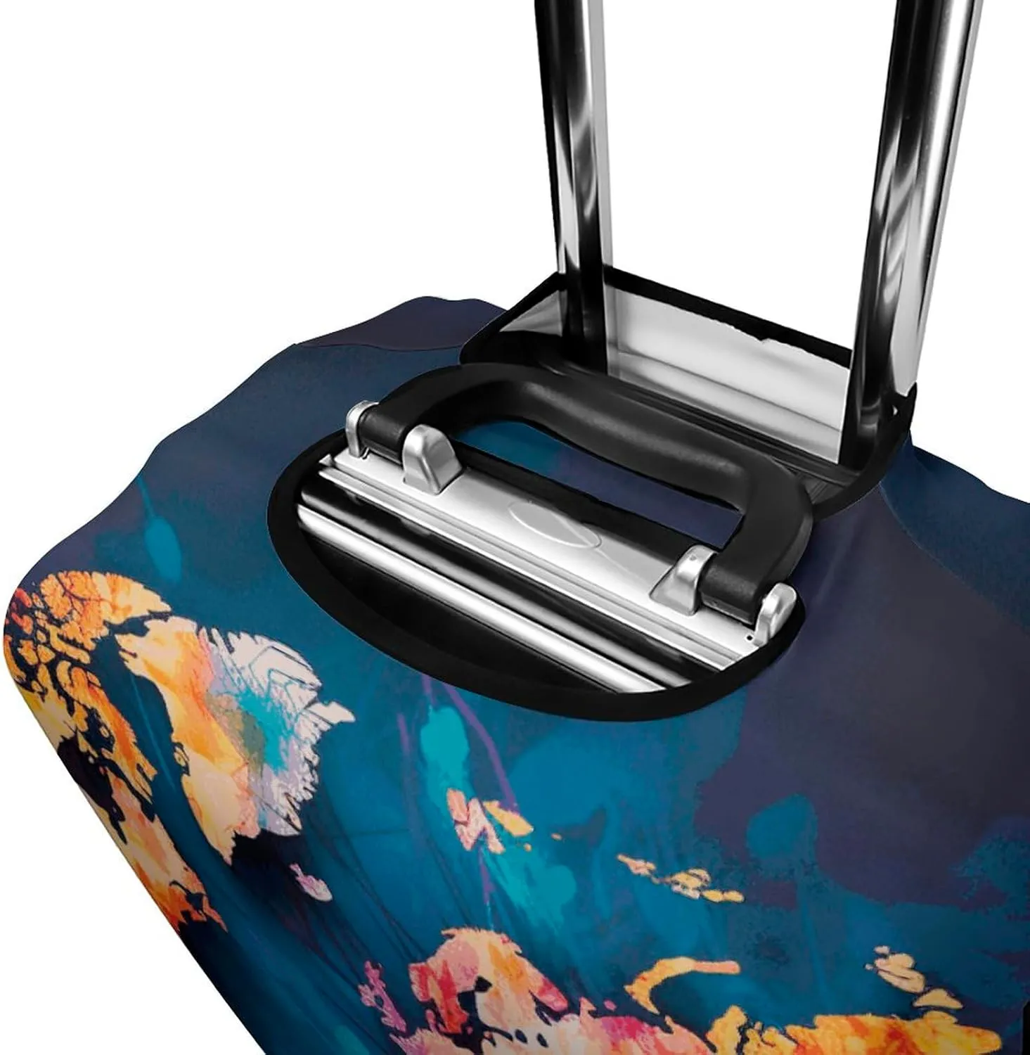 Abstract World Map Suitcase Covers Luggage Protector - Travel Elastic Baggage Case Protective, Washable Anti-scratch Large Suit Case Cover for Suitcases Fits 19-32 Inch Luggages XL