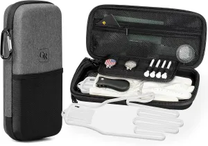 Active Carbon Fabric Odor - Absorbing Golf Glove Holder Case with Glove Shaper - Fits Golf Club Bag, Multifunctional Golf Organizer for Phone, Tees, Divot Tool, Golf Gifts for Men & Women