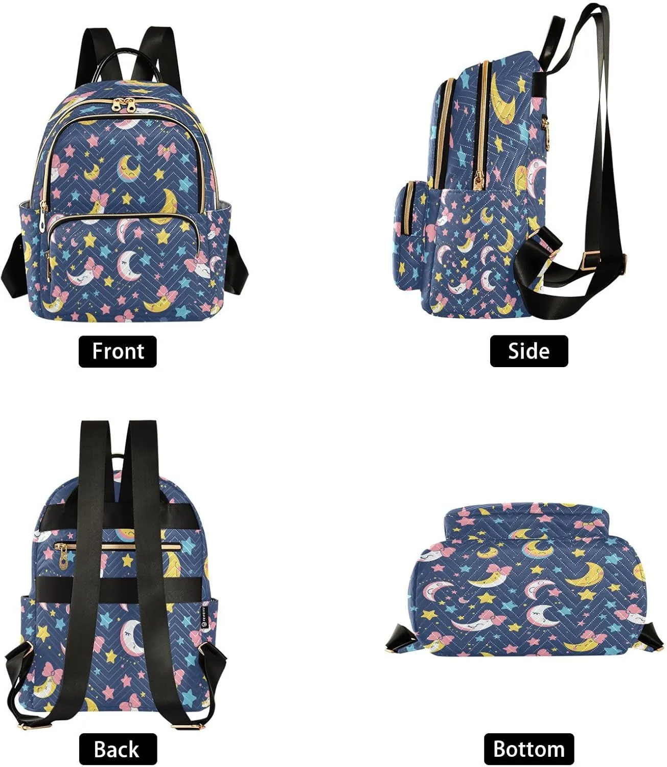 ALAZA A Kawaii Sailor Moon Mini Backpack Purse for Women Travel Bag Lightweight Shoulder Bag Fashion Daypack