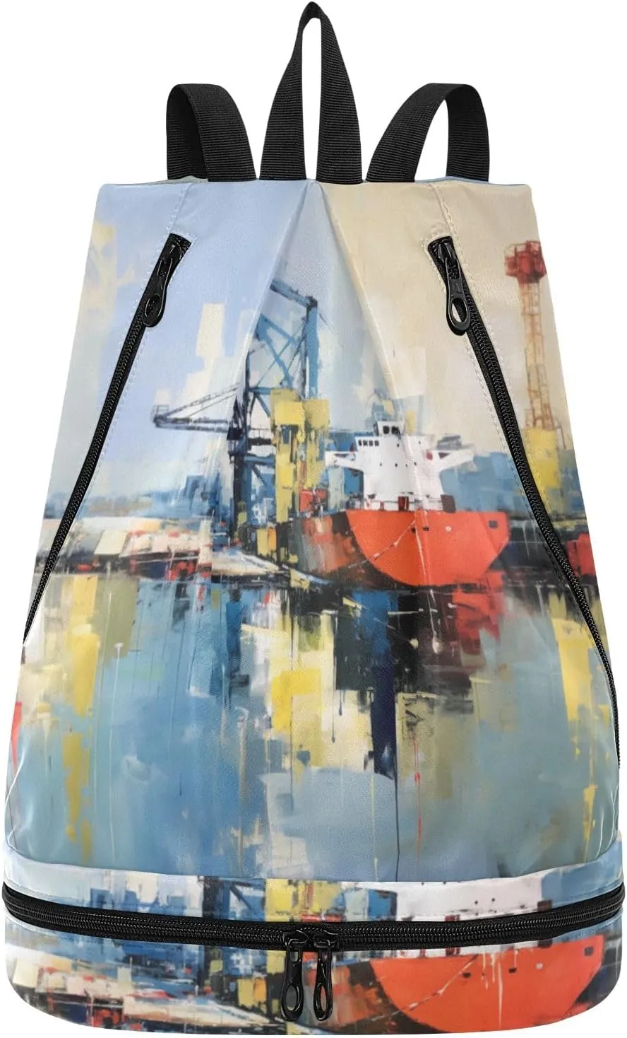 ALAZA Swimming Bags Waterproof Gym Bag Swim Backpack for Beach Sports Wharf Port Pool Swimmers Men and Women