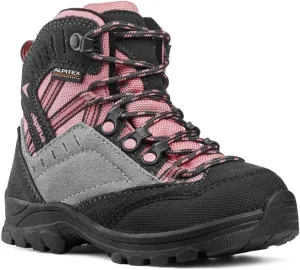 Alpina ALV JUNIOR Waterproof High Hiking Boots for Kids - Durable Breathable Slip-Resistant Natural Leather ans Textile Footwear,Size:US 3.5-4KID,Size:EU 35