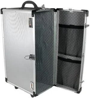 Aluminum Carrying Case Large -Extra durable. With pull out handle and wheels