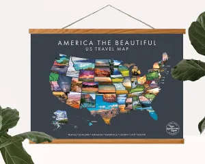 America The Beautiful USA Scratch Off Map- Interactive Travel Map - Scratch Off Poster Reveals Beautiful Nature Photography of Each 50 States - Travelers Gift - Traveler Wall Decor