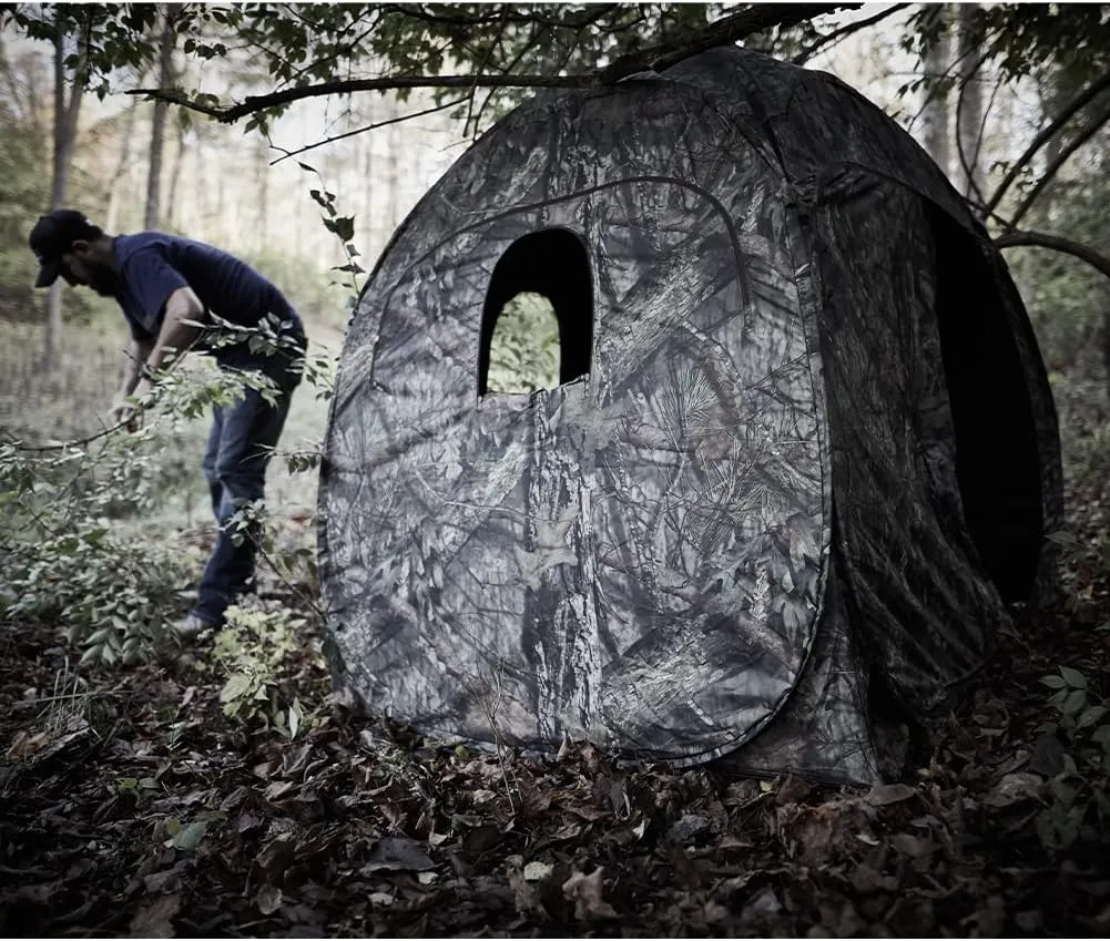 Ameristep Doghouse Run & Gun Hunting Blind | Lightweight 2 Person Ground Blind in Mossy Oak Break-Up Country, One Size