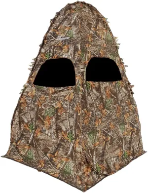 Ameristep Outhouse Lightweight Durable Hunting Spring Steel Mossy Oak Break-Up Country Ground Blind - 1 Hunter Concealment - Easy Setup & Takedown