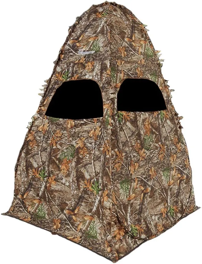 Ameristep Outhouse Lightweight Durable Hunting Spring Steel Mossy Oak Break-Up Country Ground Blind - 1 Hunter Concealment - Easy Setup & Takedown