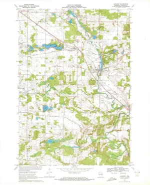 Amherst WI topo map, 1:24000 Scale, 7.5 X 7.5 Minute, Historical, 1969, Updated 1972, 27.28 x 22.51 in