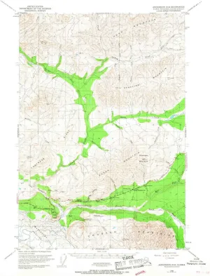 Anchorage D 2 AK topo map, 1:63360 Scale, 15 X 15 Minute, Historical, 1948, Updated 1967, 20.8 x 17 in