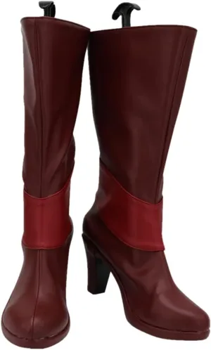 Anime Alastor Cosplay Shoes Red Alastor Boots for Women Halloween Carnival Party