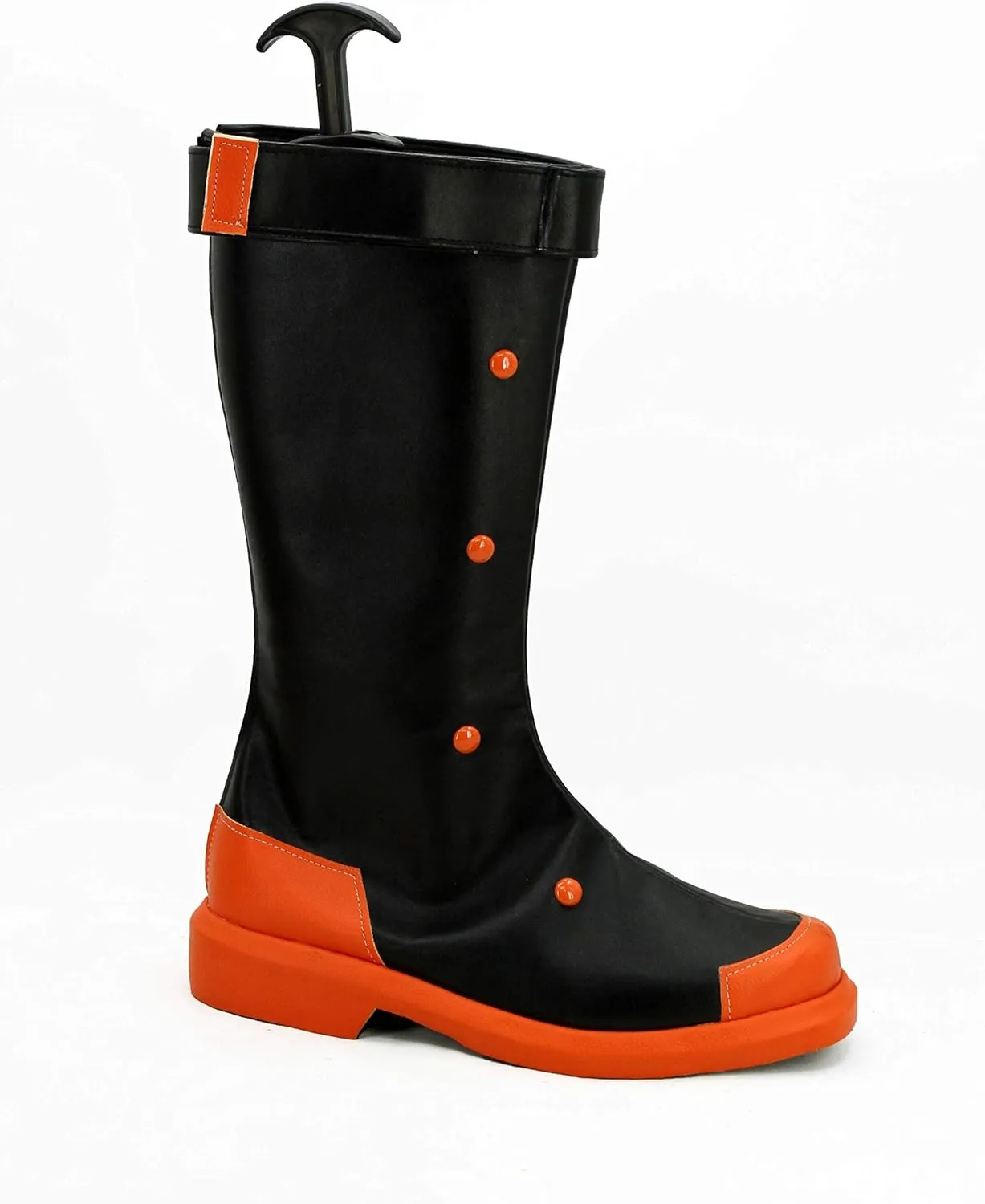 Anime Bakugou Katsuki Cosplay Shoes Fashion Black Orange Long Boots for Halloween Carnival Party