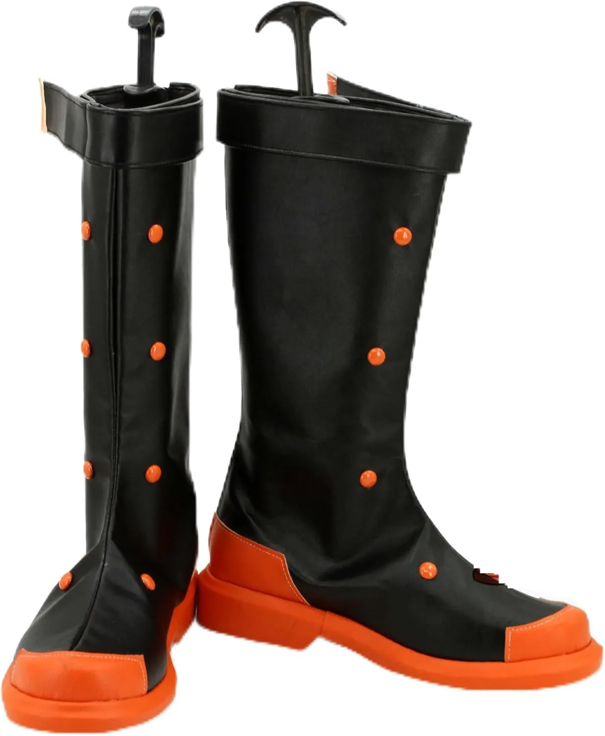 Anime Bakugou Katsuki Cosplay Shoes Fashion Black Orange Long Boots for Halloween Carnival Party